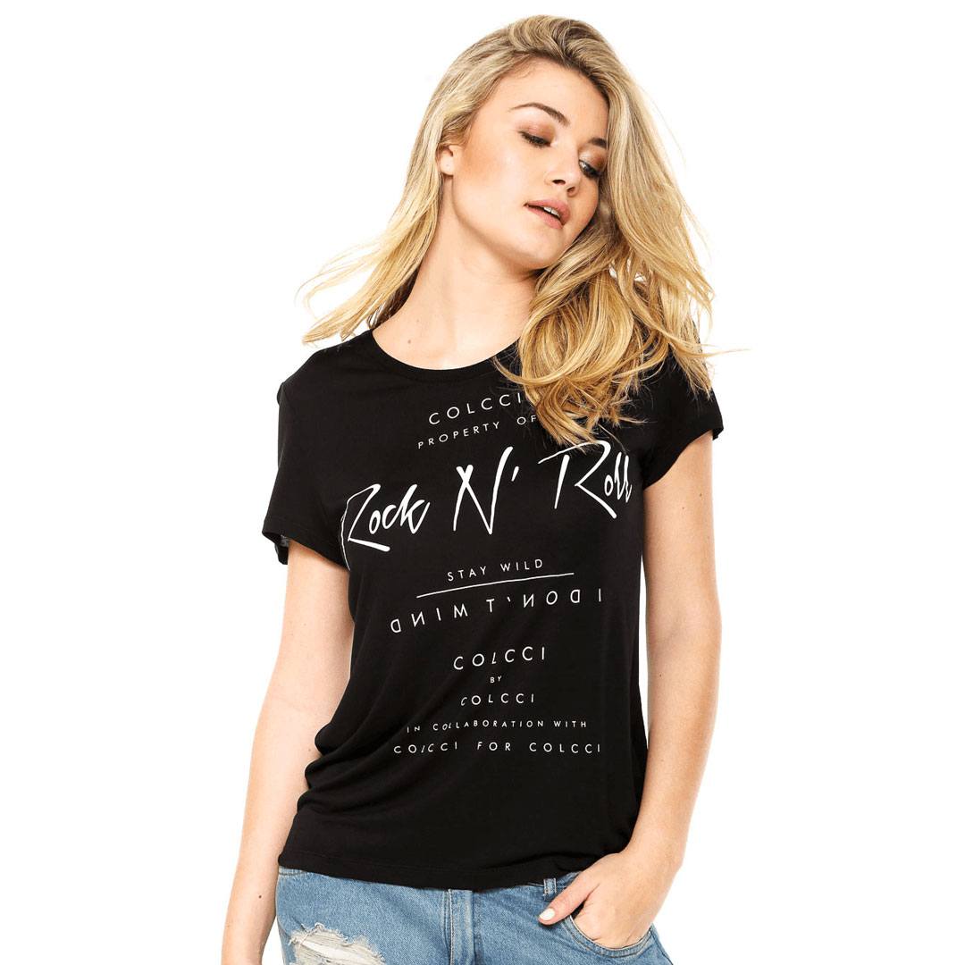 Camiseta Colcci Rock N' Roll Preta