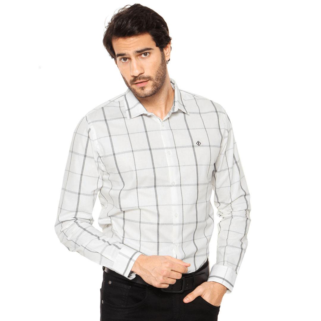 Camisa Forum Manga Longa Smart Branca