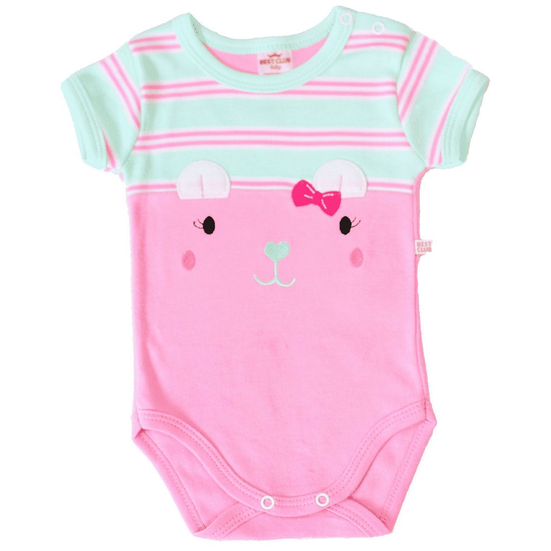 Body Best Club Baby Bordado Rosa