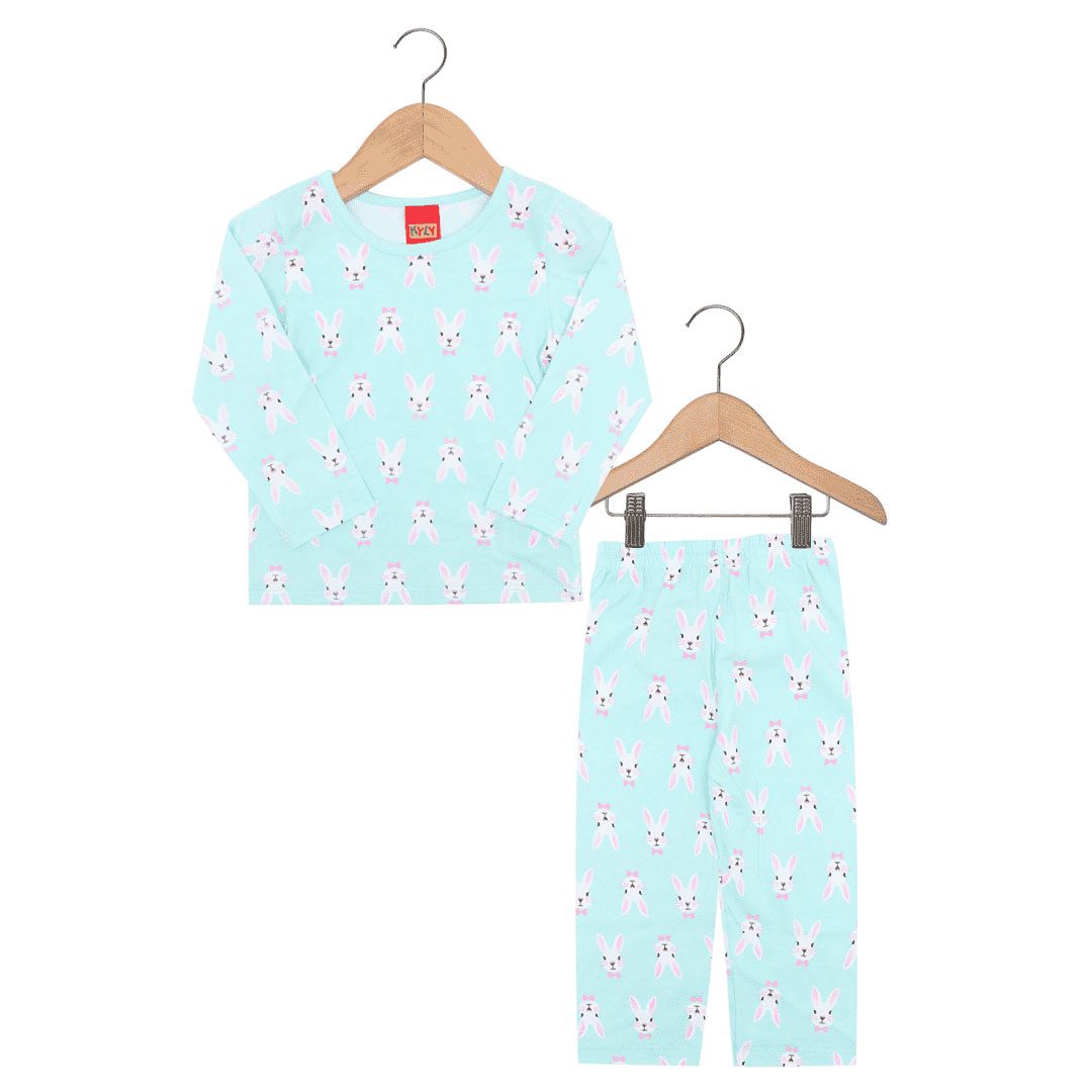 Pijama Kyly Longo Menina Azul Claro