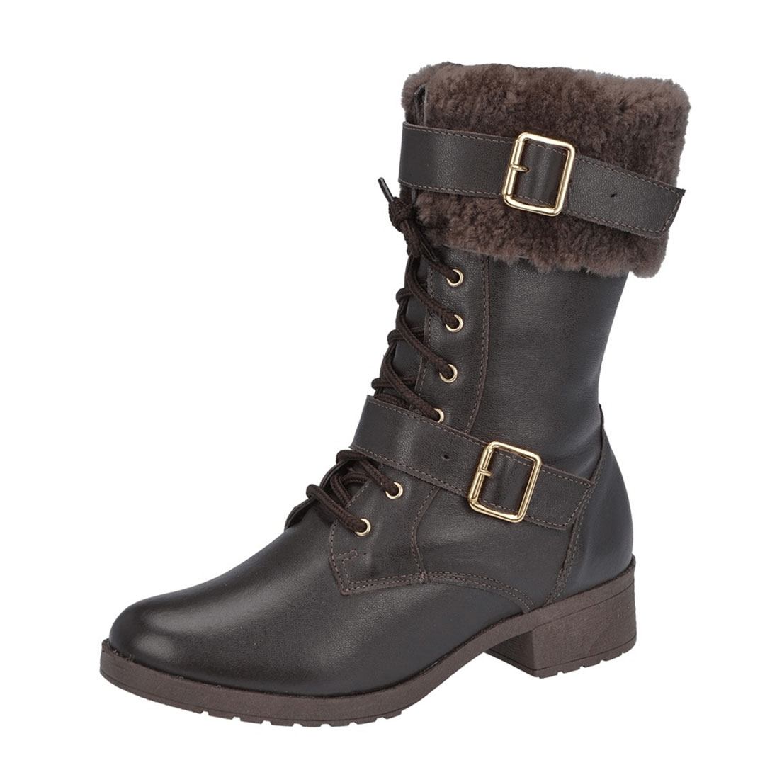 Botas para Neve Forradas com Lã Natural de Carneiro