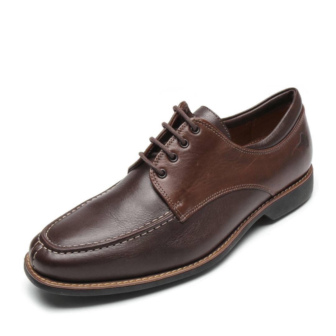 Sapato Social Couro Richards Recortes Marrom